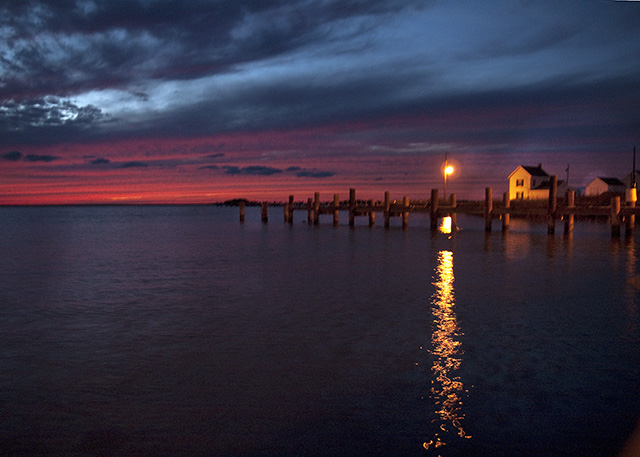 Early evening finds a clearing sky....