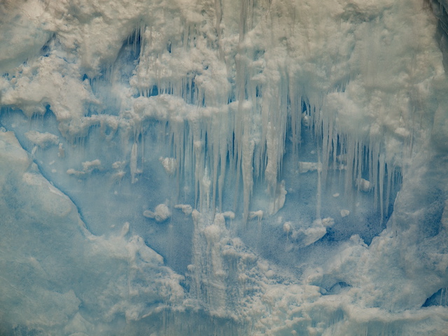 Ice formation on iceberg at sea        Olympus OM-D 75-300mm