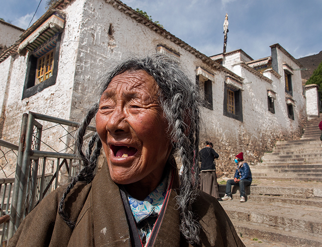 Western Tibet village woman at Sera Monastery     Olympus OM-D E-M1   12-40mm f2.8