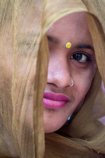 Young woman in Kachhpura Village, India