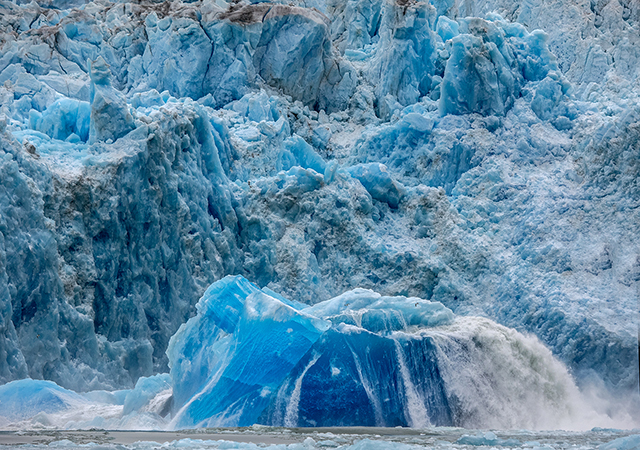 Glacier calving on South Sawyer Glacier, Tracy Arm    Olympus E-M1  50-200