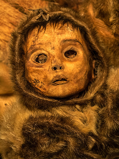 Mummy of Qilakitsoq baby in Nuuk, Geenland. Olympus E-M1 75mm f1.8
