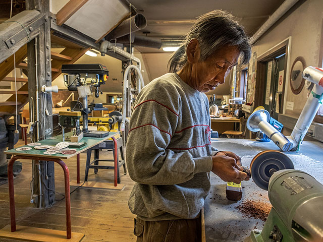 Inuit artist in Sisimiut, Greenland