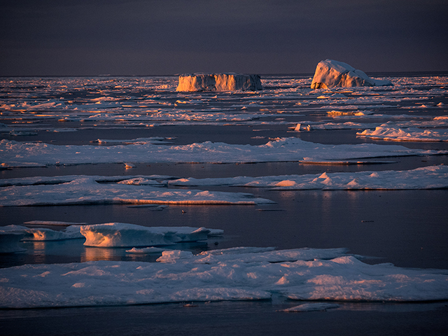 sunset in the ice near Baffin Island Olympus E-M1  50-200mm lens