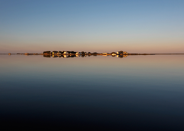 Tylerton, Smith Island, as viewed from a very still sound   Olympus E-M1  12-40mm f2.8