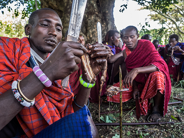 Maasai eating goat  Oly E-M1 12-40mm f2.8