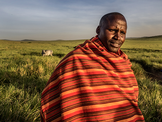Maasai with his cattle   Oly E-M1 12-40mm f2.8