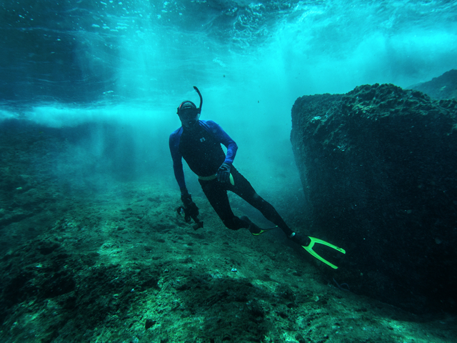 Good friend Gary Davis on fringing reef, Cinque Islands, Andaman Islands   E-M5  7-14mm