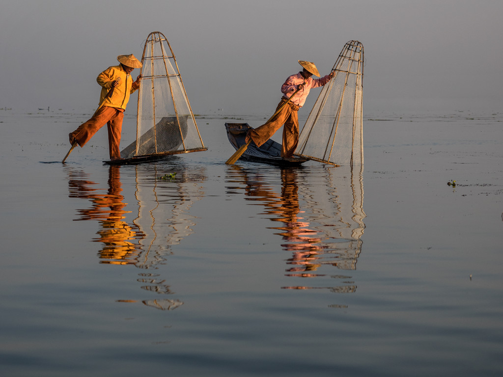 Inle Lake in Myanmar and traditional fishing E-M1 40-150mm