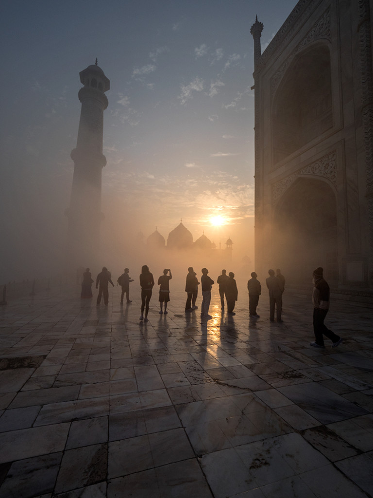 foggy morning at the Taj Mahal, Agra India E-M1 7-14mm Pro