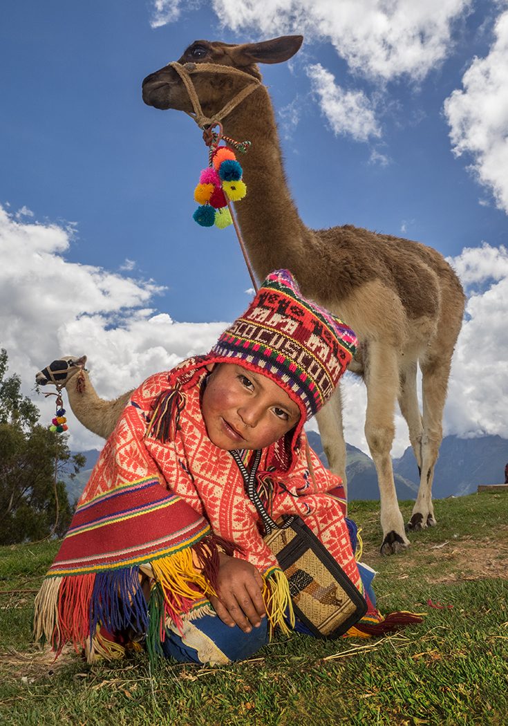 Young Incan descendant in Sacred Valley of Peru