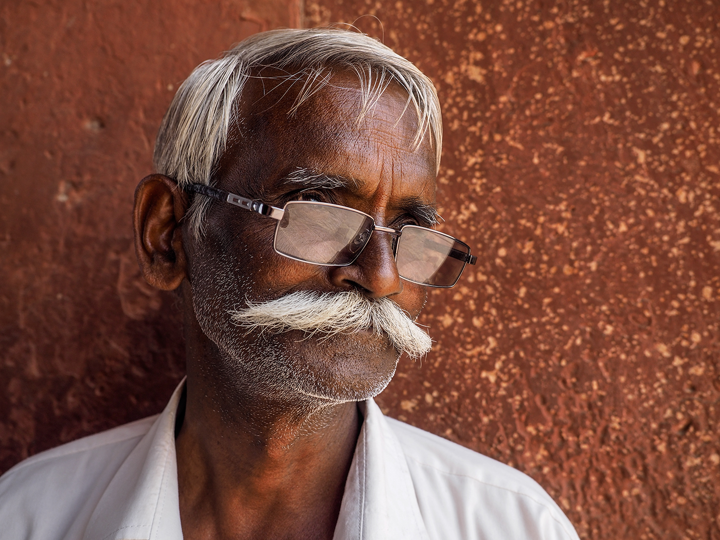 Gentleman at "Baby Taj" in Agra, India, the Tomb of I'timād-ud-Daulah