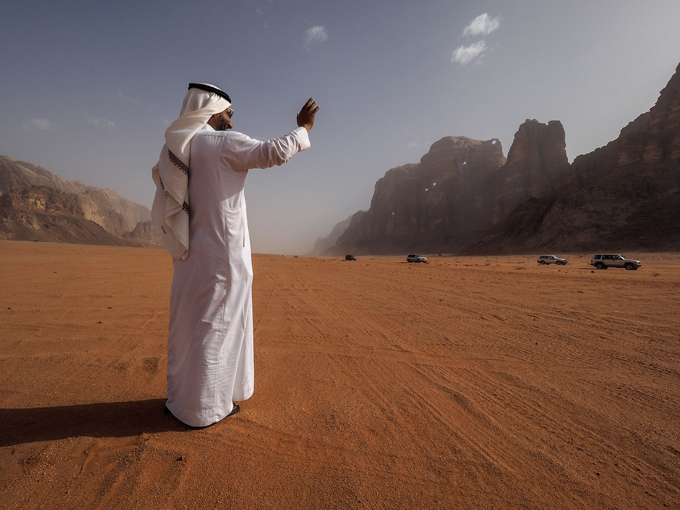 Wadi Rum, Jordan, near to where "The Martian" was filmed, as well as "Lawrence of Arabia"