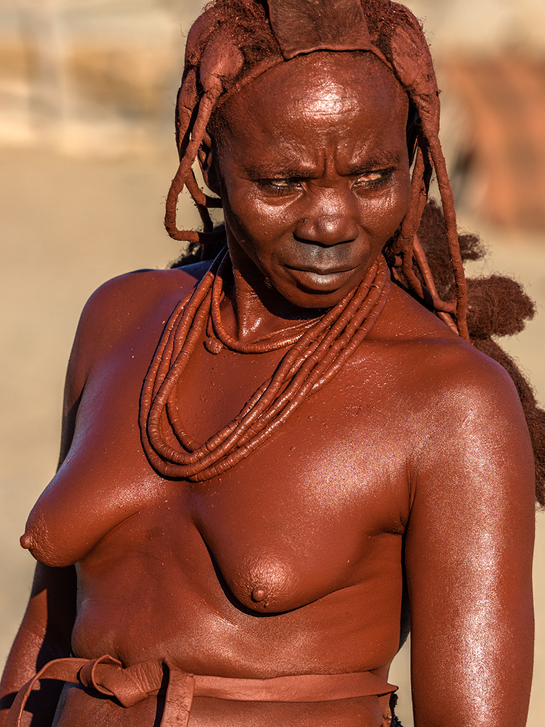 Him woman in village near Okahirongo Elephant Lodge 