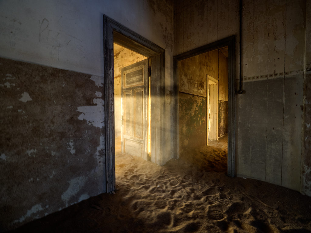 Interior of one of the buildings at Kolmanskop E-M1 7-14mm f2.8