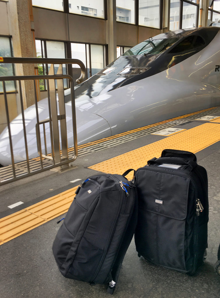 ThinkTank ShapeShifter, Airport Advantage and Shinkansen "Bullet Train," Hiroshima